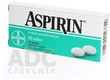 Aspirin 500 mg, 10 tabliet