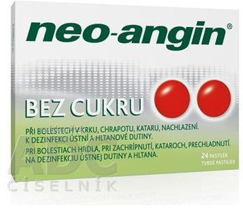 Neo-angin bez cukru tvrdé pastilky 24 ks