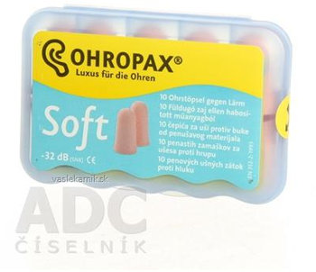 OHROPAX SOFT Ušné vložky v plastovom obale 10 ks