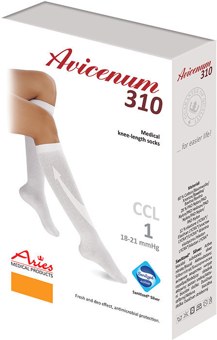 Podporné podkolienky Avicenum 310 čierne 39-41
