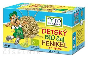 FYTO DETSKÝ BIO čaj FENIKEL (od 1. týždňa)