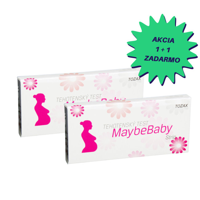 MaybeBaby strip 2v1, tehotenský test (pásik), 2 za cenu jedného AKCIA