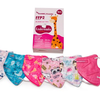 Detské ochranné respirátory FFP2, dievčenské, 10ks
