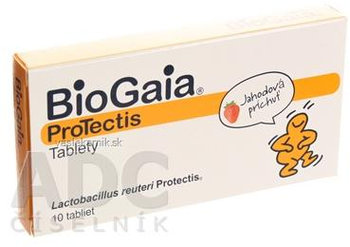 BioGaia ProTectis žuvacie tablety jahodová príchuť 10 ks