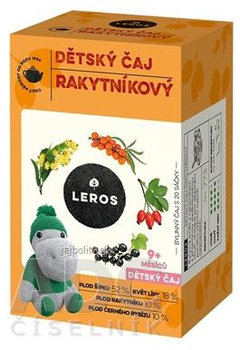 LEROS DETSKÝ ČAJ RAKYTNÍKOVÝ (od 9+ mesiacov)