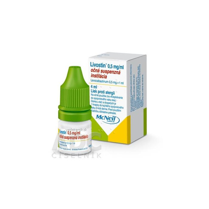 Livostin 0,5 mg/ ml očné kvapky 4ml