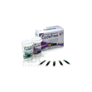 Prúžky testovacie ku glukomeru SD CodeFree, 2x25 (50 ks)