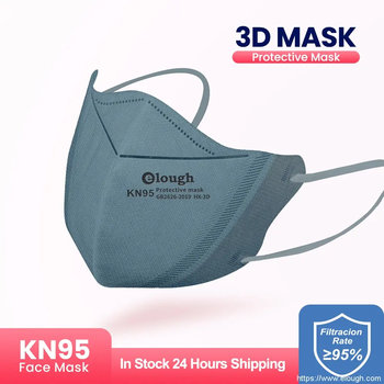 Elough HX-3D KN95 - 3D Face Mask Stereo kn95 Respirator 1ks - šedý