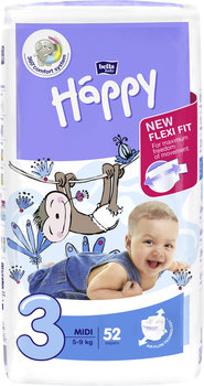 Bella Happy 3 Midi 5-9 kg 52 ks plienky