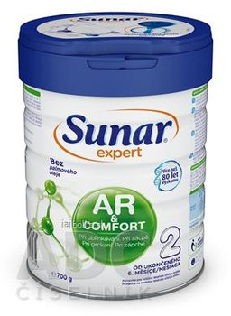 Sunar Expert AR & COMFORT 2, dojčenská výživa (od ukonč. 6. mesiaca), 700 g
