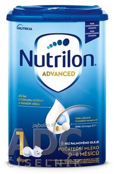 Nutrilon Advanced 1, počiatočná mliečna dojčenská výživa v prášku (0-6 mesiacov), 800 g