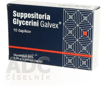 Suppositoria Glycerini Galvex 2,06 g 10 čapíkov