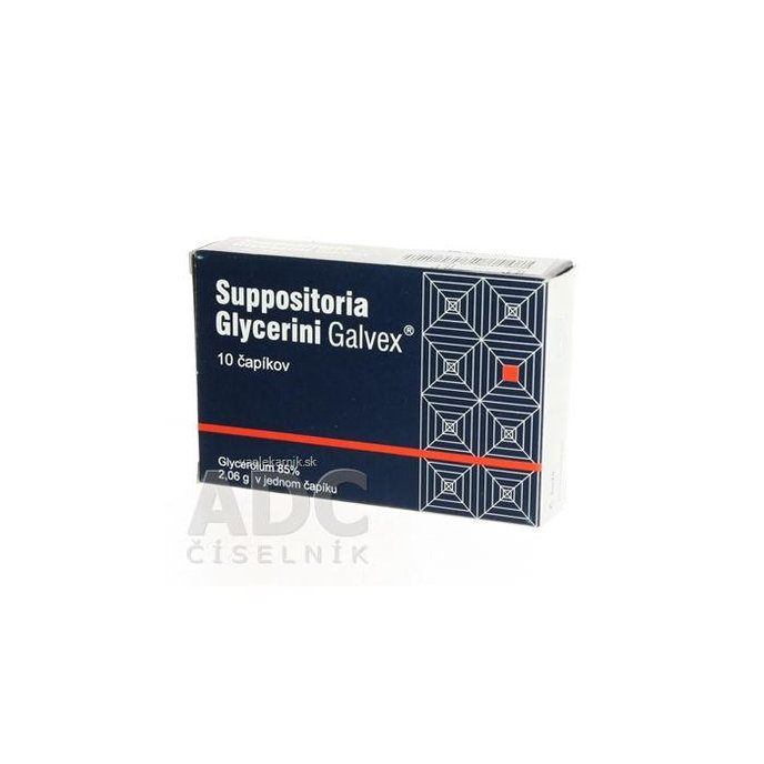 Suppositoria Glycerini Galvex 2,06 g 10 čapíkov