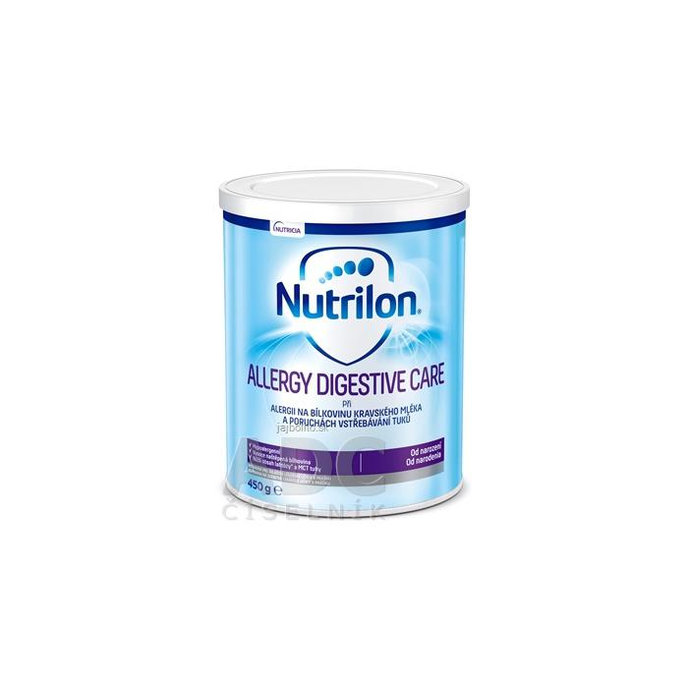 Nutrilon ALLERGY DIGESTIVE CARE, mliečna výživa v prášku (od narodenia), 450 g