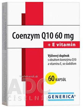 GENERICA Coenzym Q10 60 mg + E vitamin 60 kapsúl