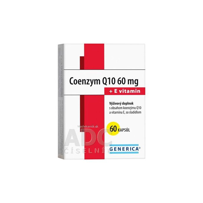 GENERICA Coenzym Q10 60 mg + E vitamin 60 kapsúl