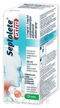 Septolete extra 1,5 mg/ml + 5 mg/ml sprej 30 ml