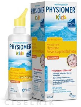PHYSIOMER KIDS nosový sprej izotonický, s obsahom morskej vody 115 ml