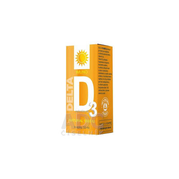 DELTA VITAMÍN D3 Natural 1000 IU, kvapky, 10ml