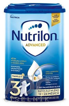 Nutrilon Advanced 3 VANILLA, batoľacia mliečna výživa v prášku (12-24 mesiacov), 800 g