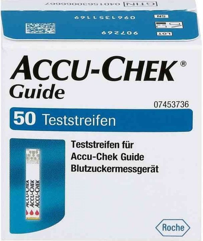 ACCU-CHEK Guide 50, testovacie prúžky do glukomera, 50 ks