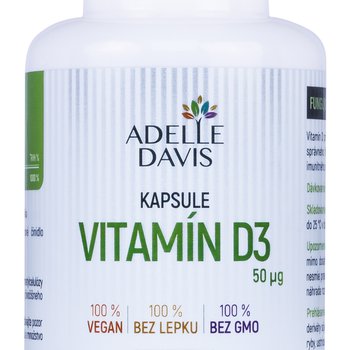 ADELLE DAVIS VITAMÍN D3 50 mcg, 60 kapsúl