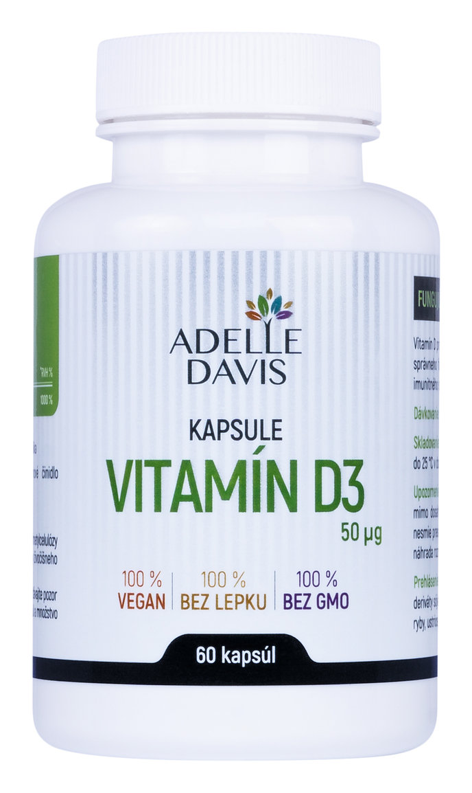 ADELLE DAVIS VITAMÍN D3 50 mcg, 60 kapsúl