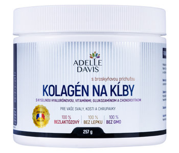 ADELLE DAVIS KOLAGÉN NA KĹBY, prášok s broskyňovou príchuťou, 257 g