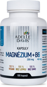 ADELLE DAVIS Magnézium (200 mg) + B6 (40 mg), 100 kapsúl
