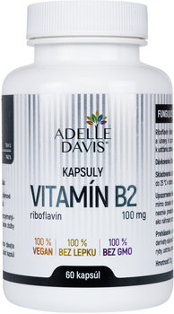 ADELLE DAVIS VITAMÍN B2, riboflavín 100 mg, 60 kapsúl
