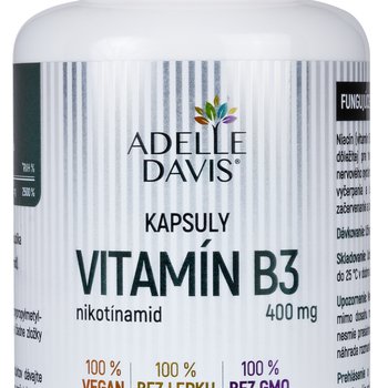 ADELLE DAVIS VITAMÍN B3, nikotínamid 400 mg, 60 kapsúl