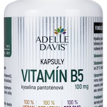 ADELLE DAVIS VITAMÍN B5, kys. pantoténová 100 mg, 60 kapsúl