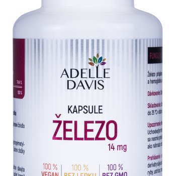 ADELLE DAVIS ŽELEZO 14 mg, 60 kapsúl