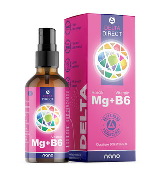 DELTA DIRECT Mg + B6, sprej, nano (66 denných dávok), 100 ml