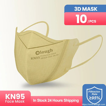 Elough HX-3D KN95 - 3D Face Mask Stereo kn95 Respirator 1ks - telový