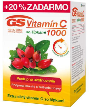 GS Vitamín C 1000 so šípkami tbl 100+20