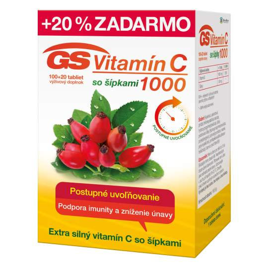 GS Vitamín C 1000 so šípkami tbl 100+20