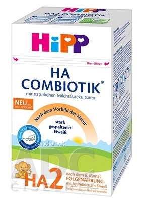 HIPP MLIEKO 2 HA COMBIOTIK následná mliečna dojčenská výživa (od 6. mesiaca) 1x600g