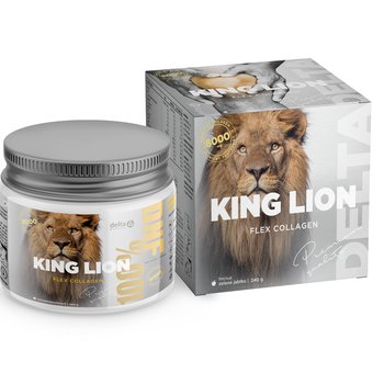 DELTA KING LION Flex Collagen 8 000 mg, rozpustný prášok na prípravu nápoja, príchuť zelené jablko, 240 g