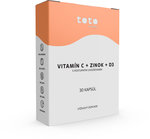 TOTO VITAMÍN C + ZINOK + D3, 30 kapsúl