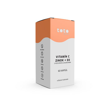 TOTO VITAMÍN C + ZINOK + D3, 60 kapsúl s postupným uvoľňovaním