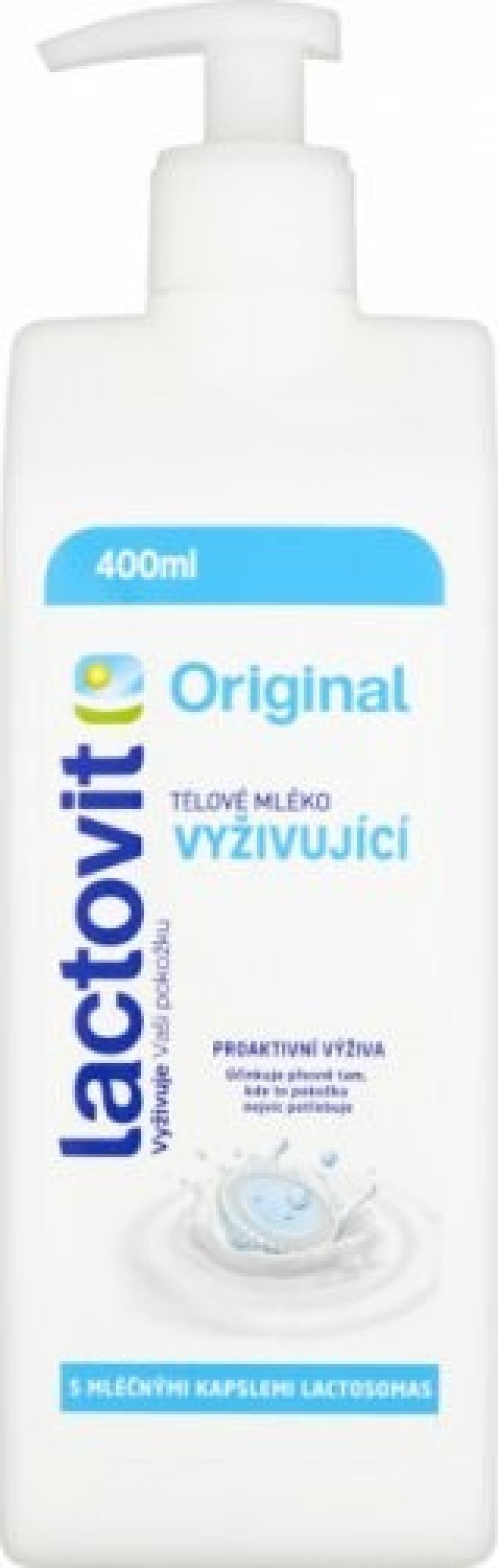 Lactovit Original vyživujúce telové mlieko s dávkovačom 400 ml