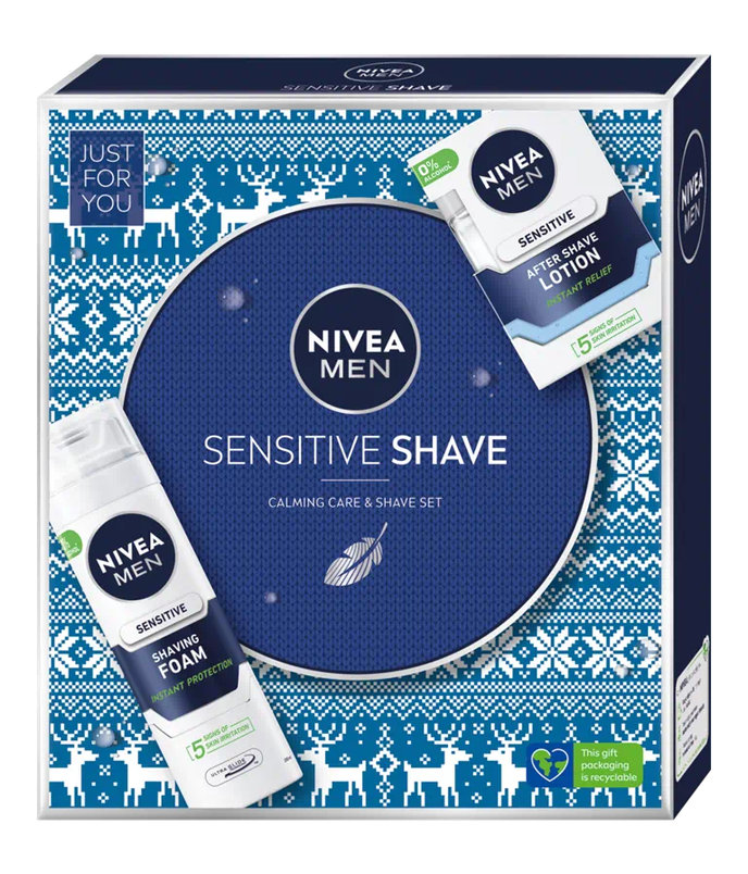 Nivea MEN Sensitive Shave vianočné darčekové balenie