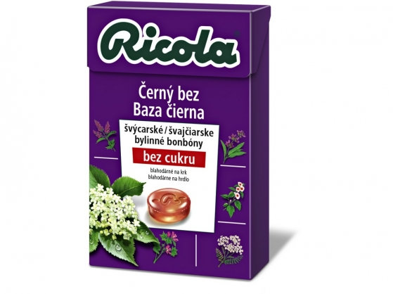 Ricola Čierna Baza 40g bez cukru