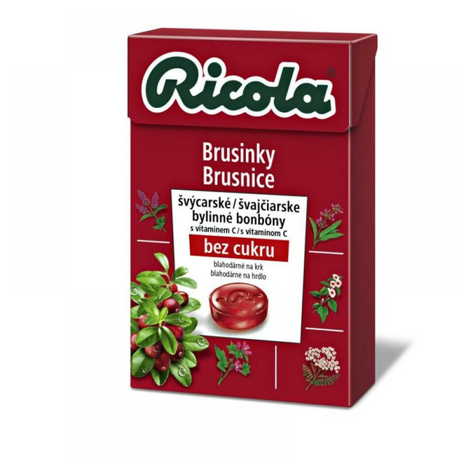 Ricola Brusnice - Cranberry 40g bez cukru