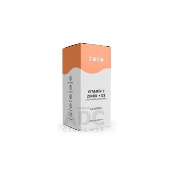 TOTO VITAMÍN C + ZINOK + D3, 60 kapsúl s postupným uvoľňovaním