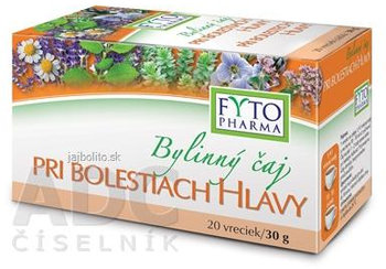 FYTO Bylinný čaj PRI BOLESTIACH HLAVY