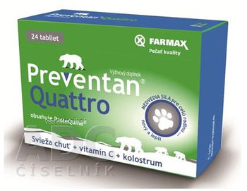FARMAX Preventan Quattro + vitamín C 24 tabliet