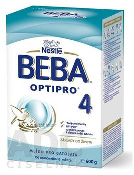 BEBA OPTIPRO 4, mliečna výživa (od ukonč. 18.mesiaca), 600 g