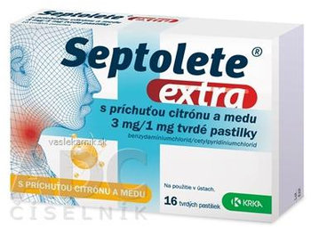 Septolete extra citrón a med 3 mg/1 mg  16 pastiliek